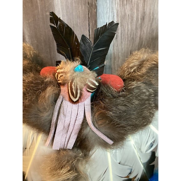 Kachina Doll EAGLE DANCER Signed /Number Fyazzie Eagle 11" T x 14"W Rain Weather - Picture 7 of 16